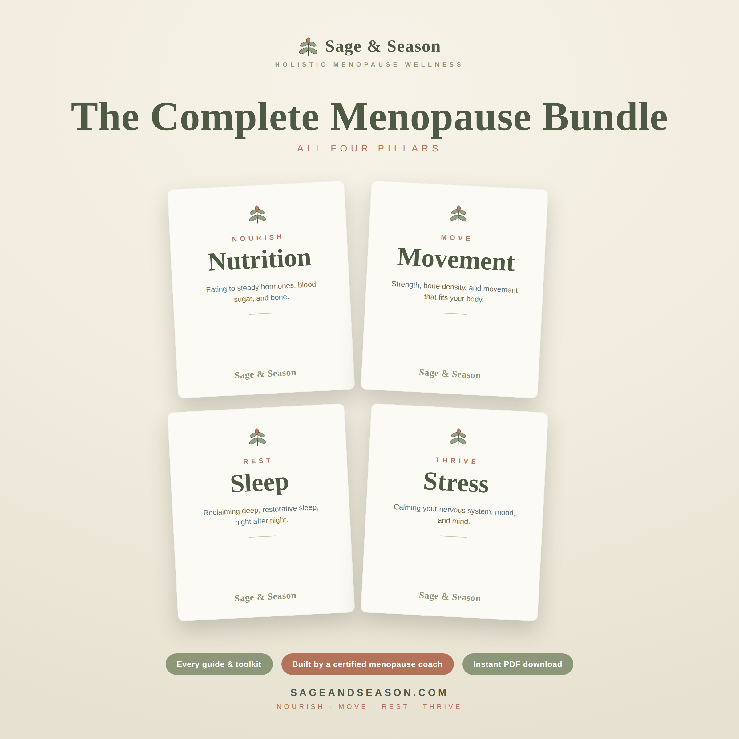 The Complete Holistic Menopause Bundle (Incl Nutrition, Movement, Sleep & Stress)